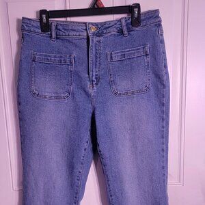 MICHAEL KORS WOMEN'S PATCH POCKET FLAIR JEANS SIZE 12